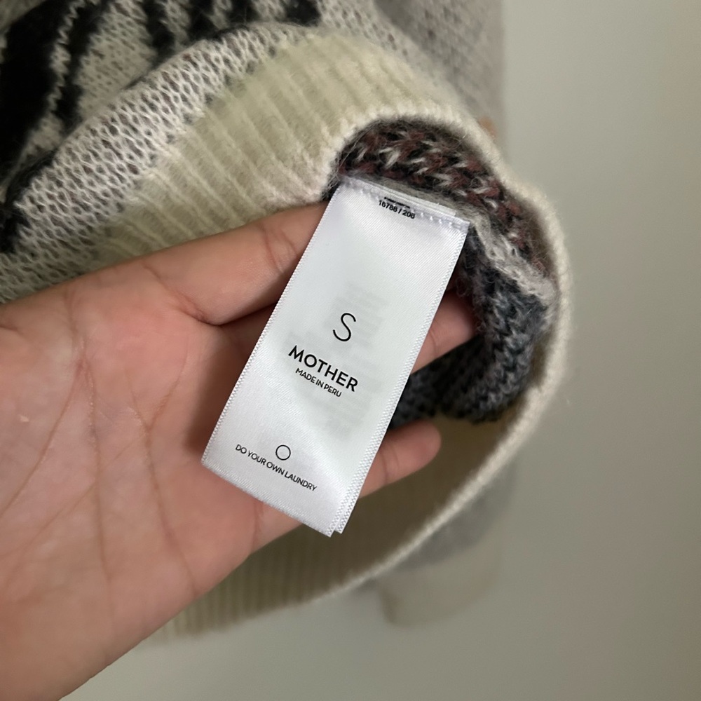 Mother The Jumper Printed Alpaca Crewneck Sweater - Picture 5 of 7